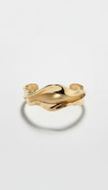 18k gold sculptural cuff