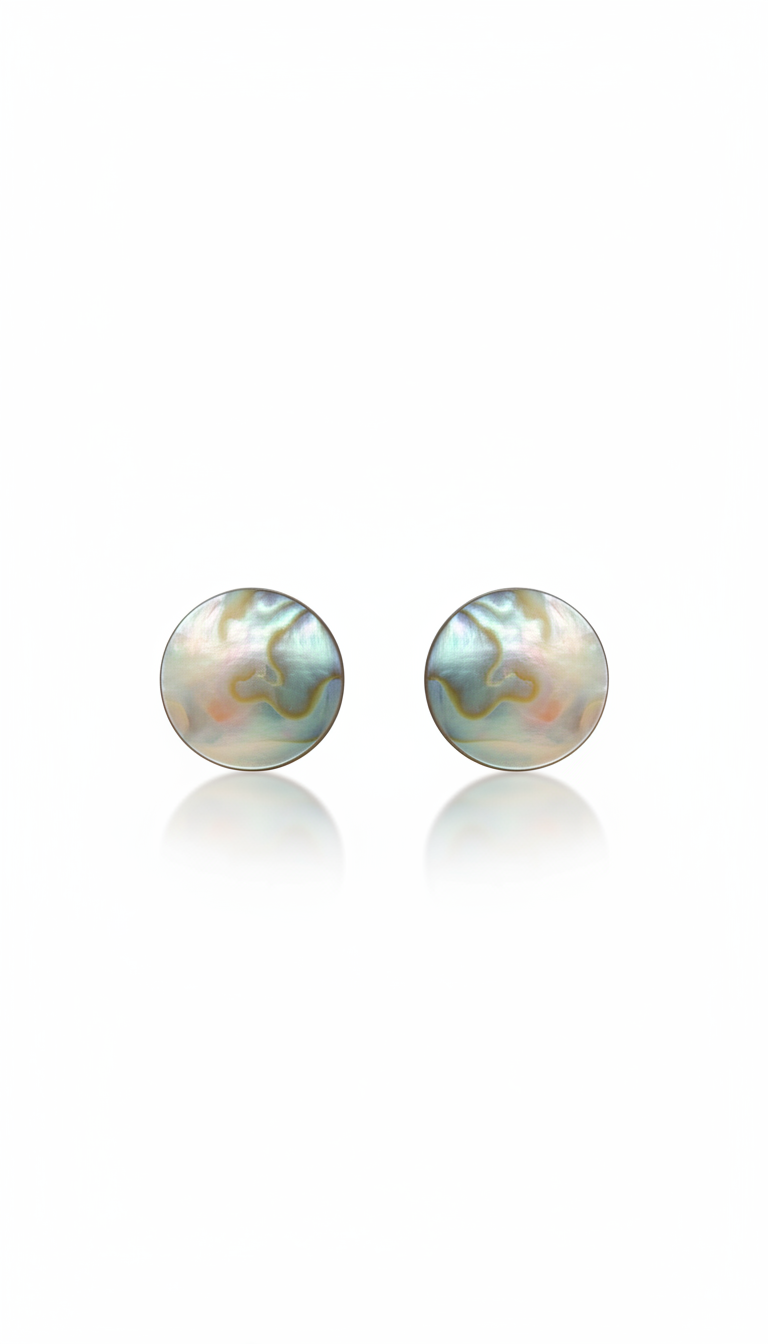 Mother of Pearl Shell Stud Earrings