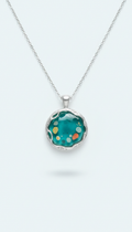 Aquamarine Tidepool Pendant Necklace