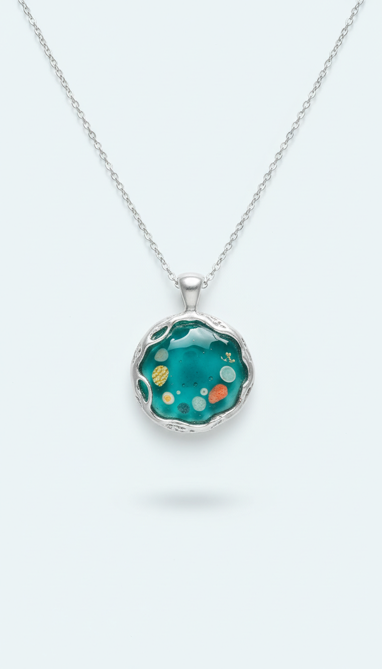 Aquamarine Tidepool Pendant Necklace